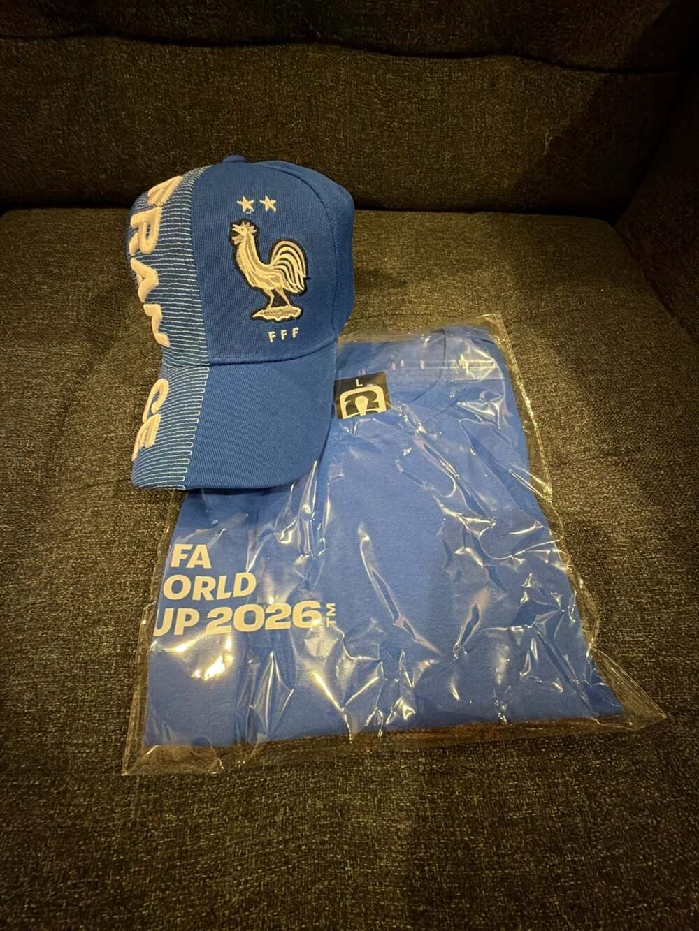France FFF World Cup 2026 Hat and Size Large T-Shirt Set